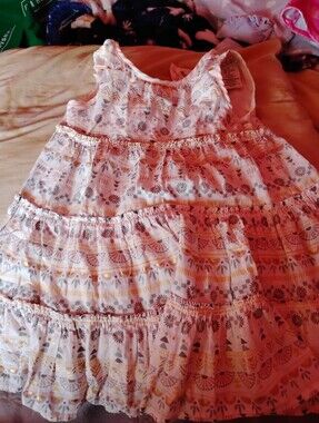 Rachel Zoe White Floral Tiered Sundress with Pink Accents
